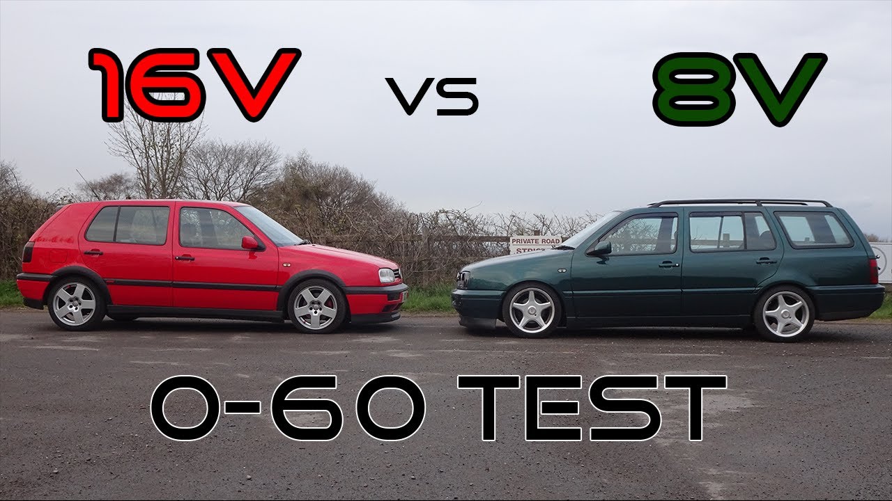 MK3 GOLF 8V VS 16V 0-60 RACE