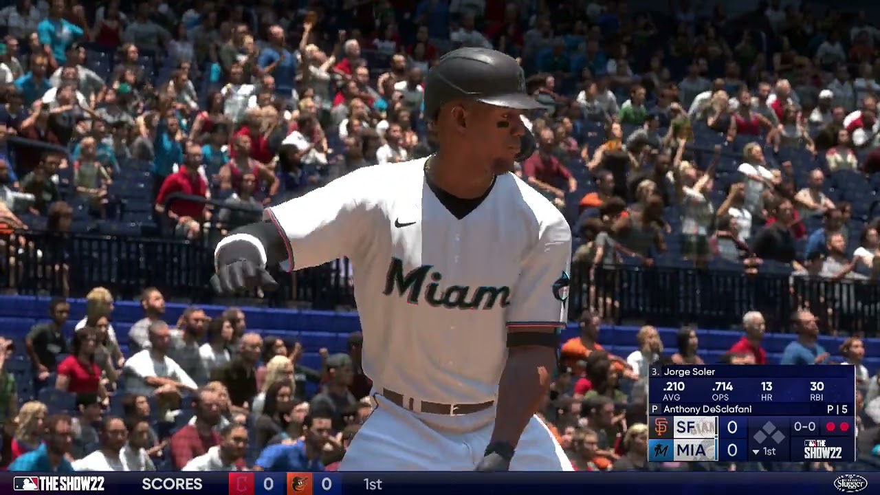 MLB The Show 22 (PS4) (Miami Marlins Season) Game #59: SF @ MIA