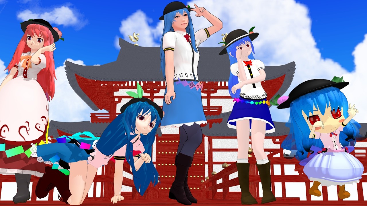 どのてんしが好き？　比那名居天子紙芝居MMD１０選！ Top 10 Touhou MMD Models with Tenshi Hinanai