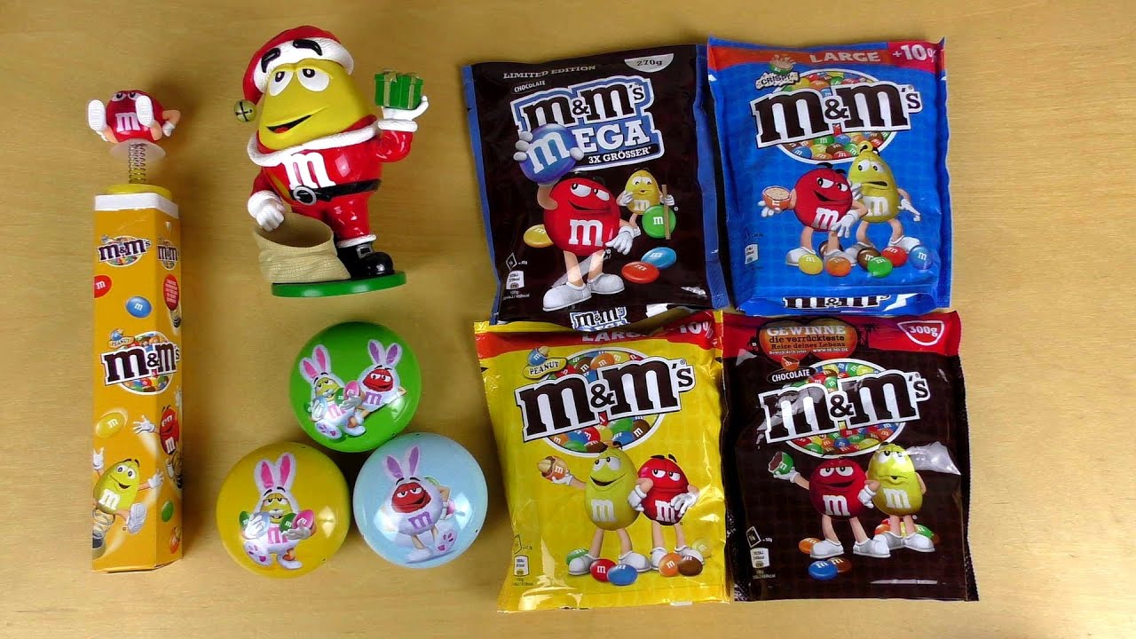 M&M's Figure + Bag + Dispenser + Mega-Size and Melting Experiment