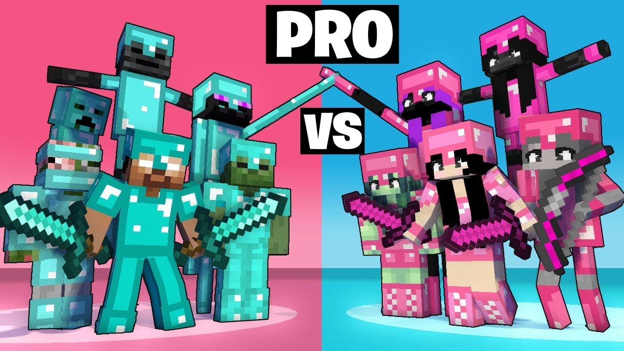 MİNECRAFT ama 3 KIZ VS 2 ERKEK ! - kavga çıktı (Minecraft)