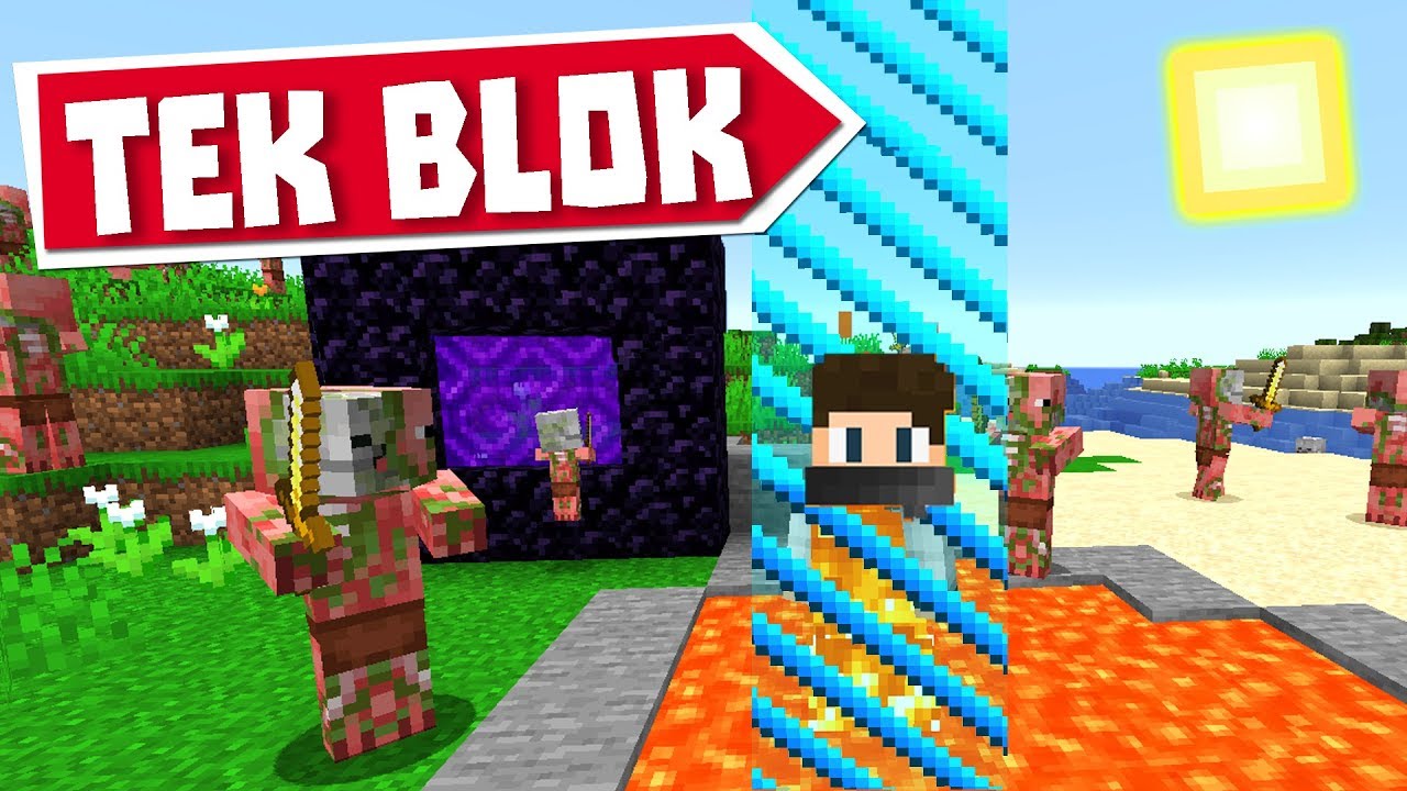 MİNECRAFT ama TEK BLOK ( bölüm 10 )