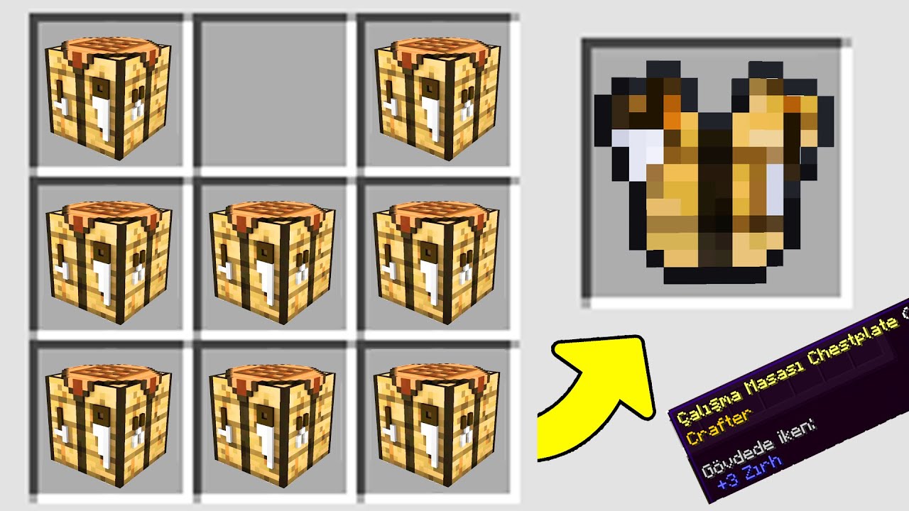MİNECRAFT'TA ÇALIŞMA MASASINDAN ZIRH YAPMAK ! - YASAK CRAFT - Minecraft