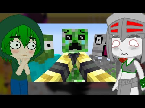 Mob talker girl's react to Bullying Mobs In Minecraft (The SERIES) by AJTHEBOLD (short ngl)