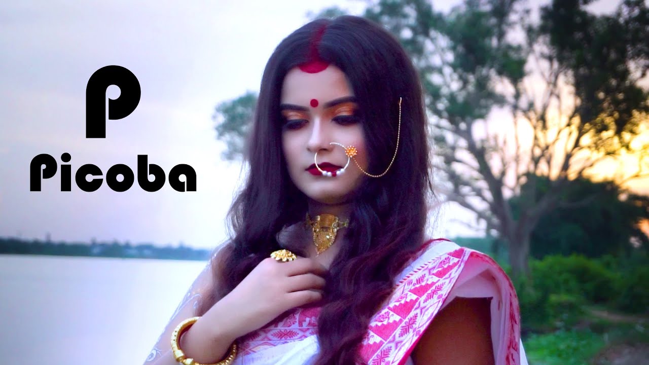 Model Nandini Agomoni Photoshoot | Indian Model in Saree | Saree Posing Video | Picoba