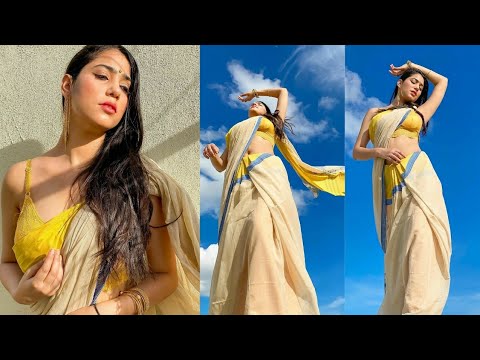 Model Priyanka hot saree hot look scene hot saree cute navel scene
