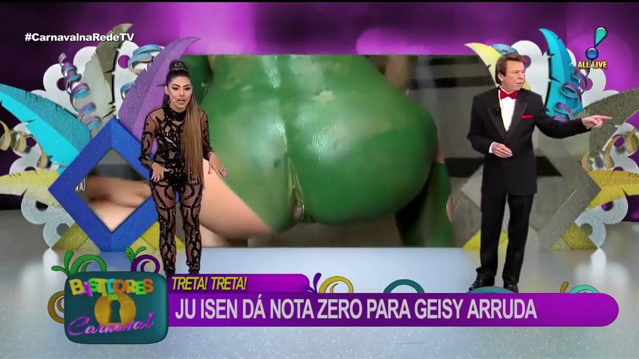 Modelo Ju Isen mostra ânus ao vivo na TV