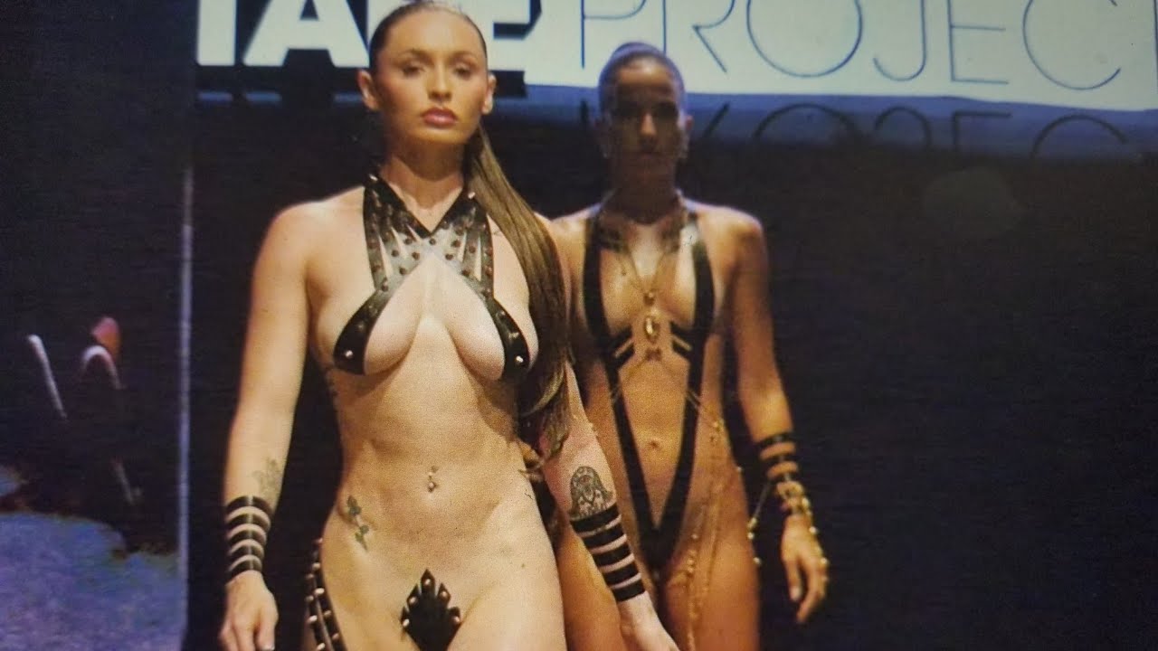 Models Vanessa and Devon Slo Mo Blacktape Project fashion runway walks at Art Hearts Fashion Miami