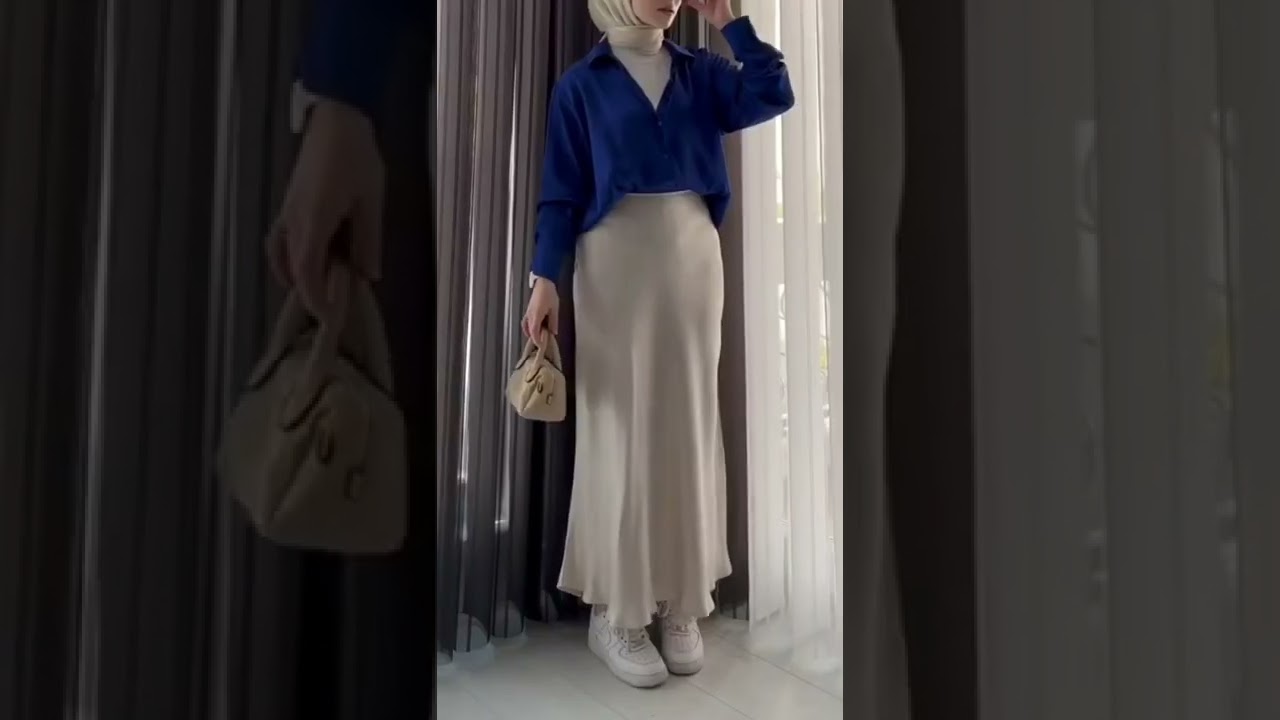 Modest Hijabi Skirt Outfit Idea 🤍 ~ subscribe for more #outfit #hijabistyle #muslimtiktok #shorts