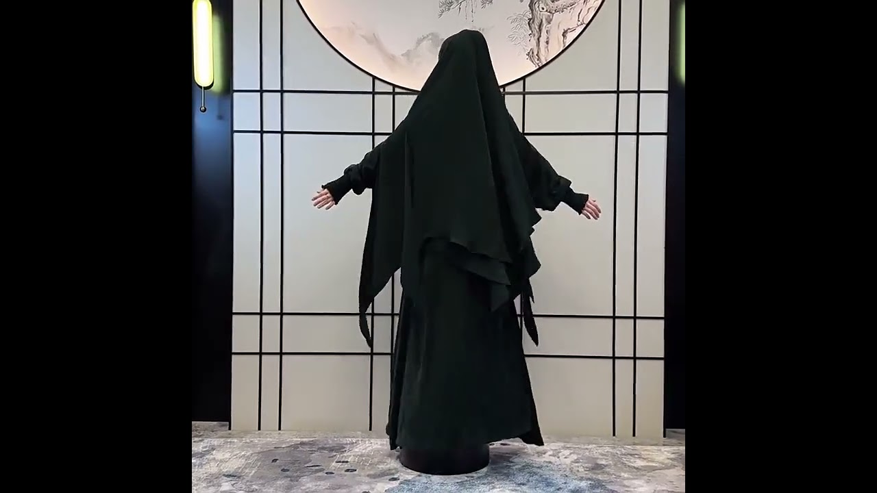 Modest Jilbab Abaya Muslim Dress 2 pieces Hot Diamond Prayer Abaya  #abayafashion #jilbab #modest