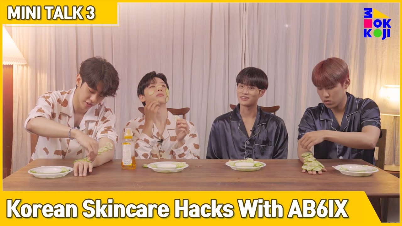 [MOKKOJI MINI TALK] Korean Skincare Hacks With AB6IX (K-beauty) | ENG CC