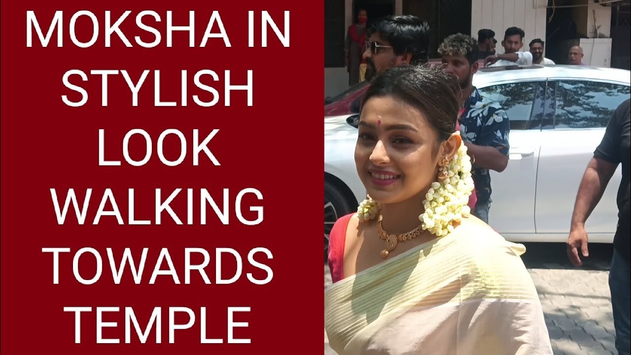 MOKSHA IN STYLISH LOOK WALKING TOWARDS TEMPLE