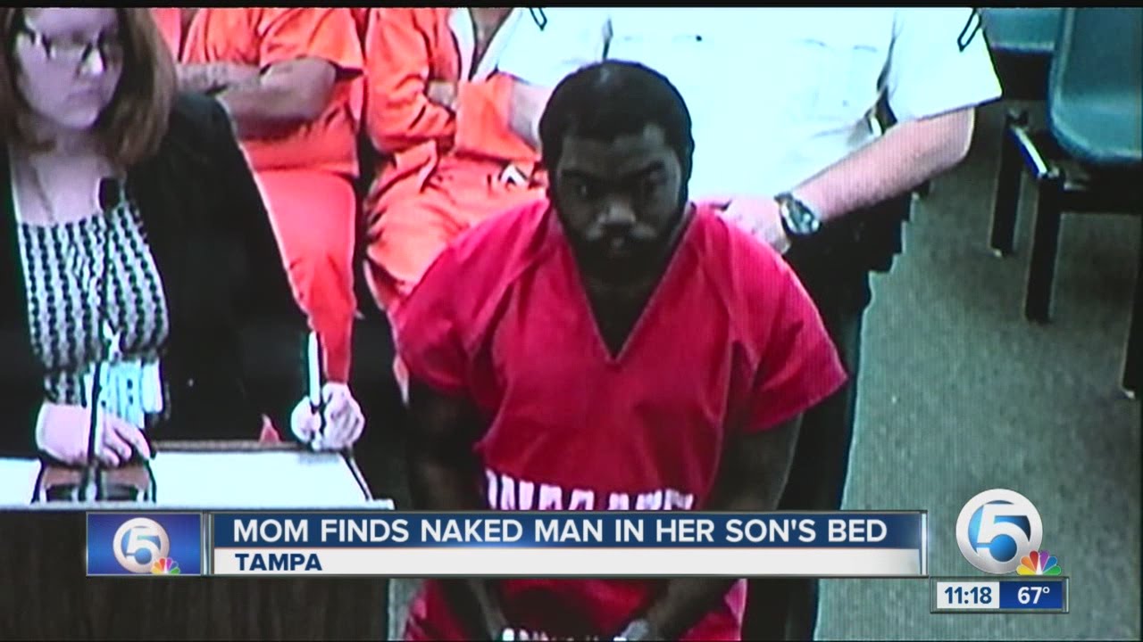 Mom  finds naked man in her son's bed