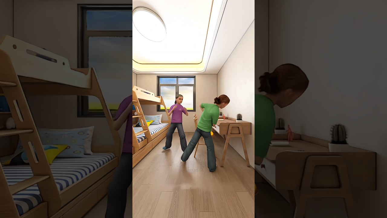 Mom And Dad Built A Luxury Bedroom For Their Two Daughter #shortsvideo
