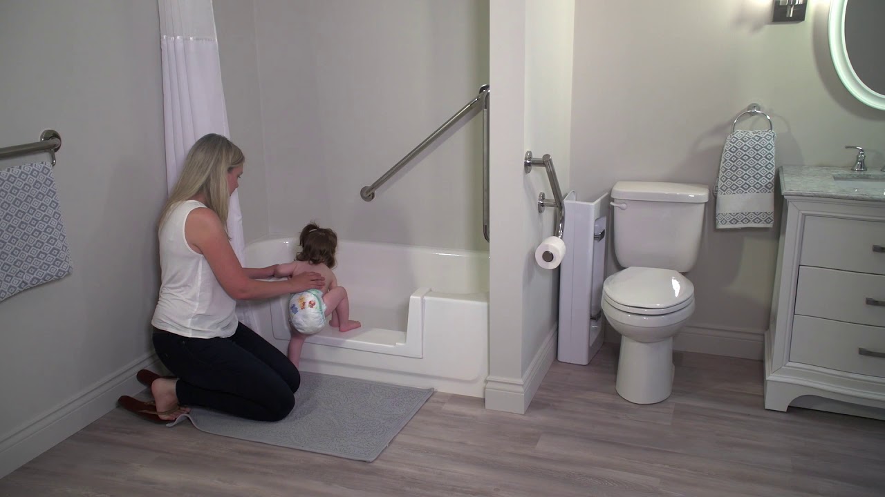 Mom and Daughter - Baby Bath Time