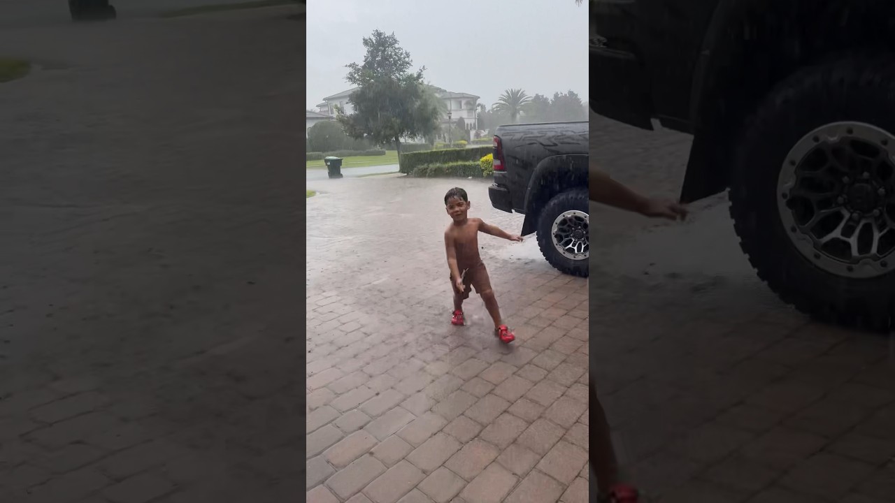 Mom catches son playing during a storm and she does this #shorts