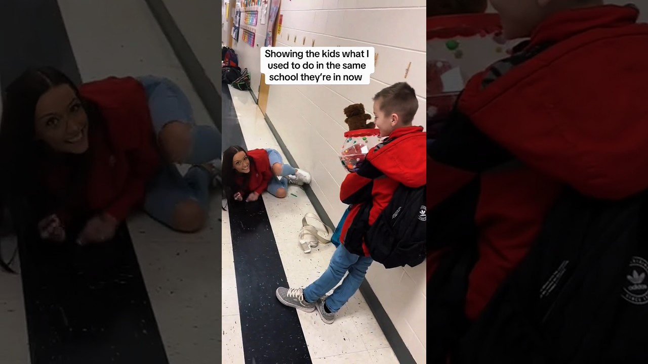 Mom Recreates Her Funniest Childhood Memories at School Infront of Kids ♥️ #shorts