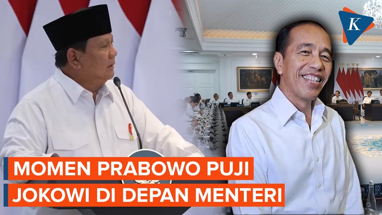Momen Prabowo Puji Jokowi di Hadapan Kabinet Merah Putih