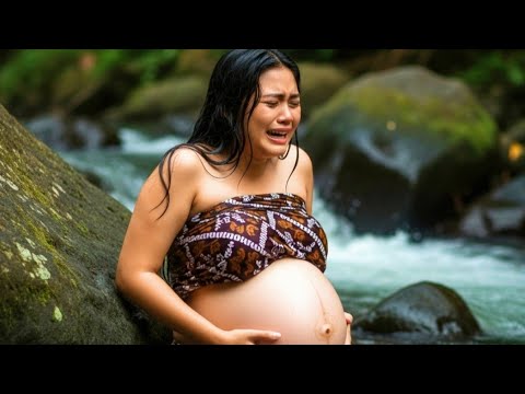 Momen seorang ibu hamil melahirkan sendirian di sungai - adegan film hamil