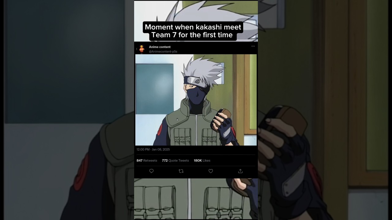 Moment when kakashi meet Team 7 | Naruto| Sakura| Sasuke | anime edit 4k