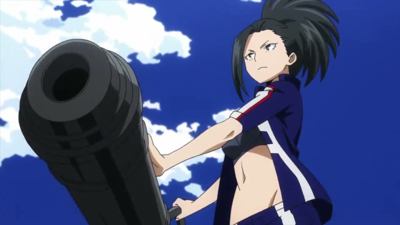 Momo after destroying giant robots