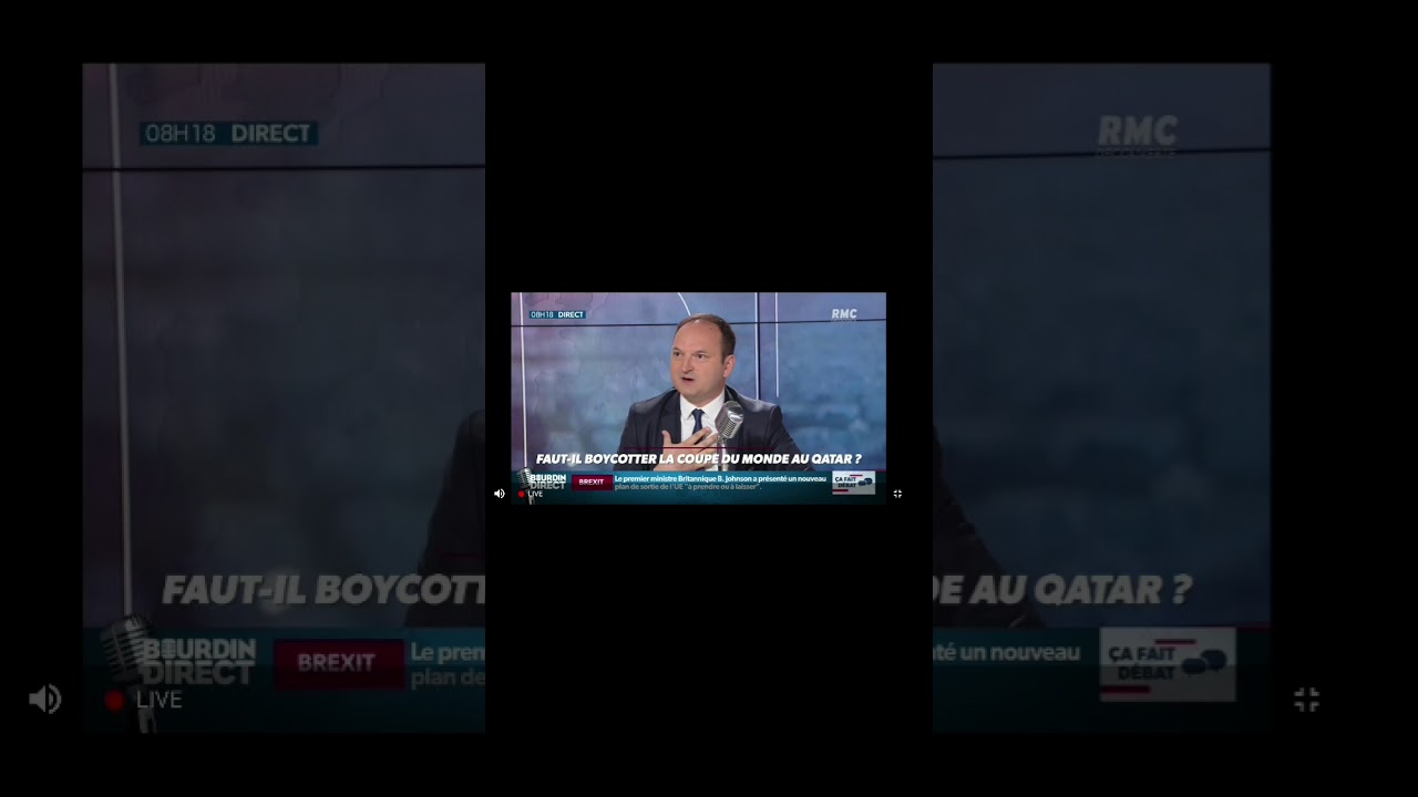 Mon intervention sur Boudin Direct d'RMC sur le boycott de la Coupe du Monde au Quatar