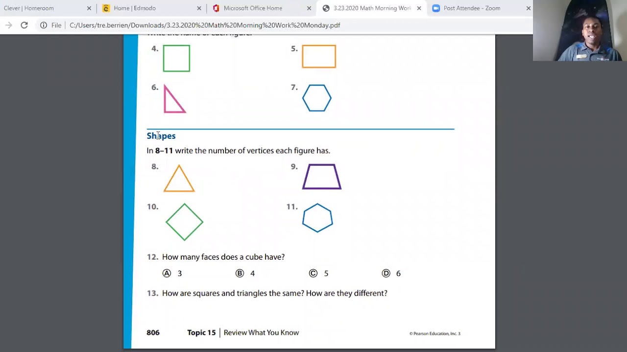 Monday math morning work.3.23.2020.