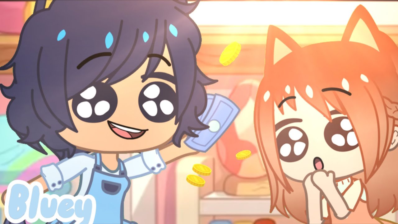 “MONEY!!” 🎉 💵 || Bluey Gacha Club || Bluey Skit || FAN-MADE|| Anniema