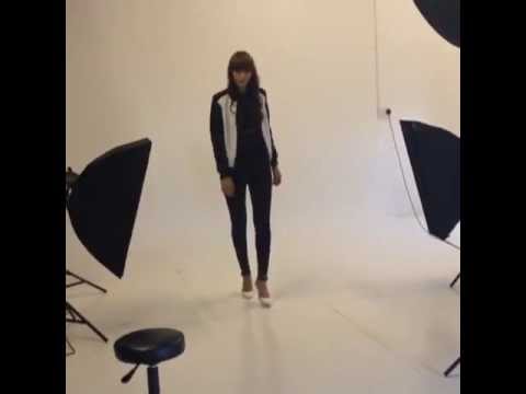 Monochrome photo shoot video mash up