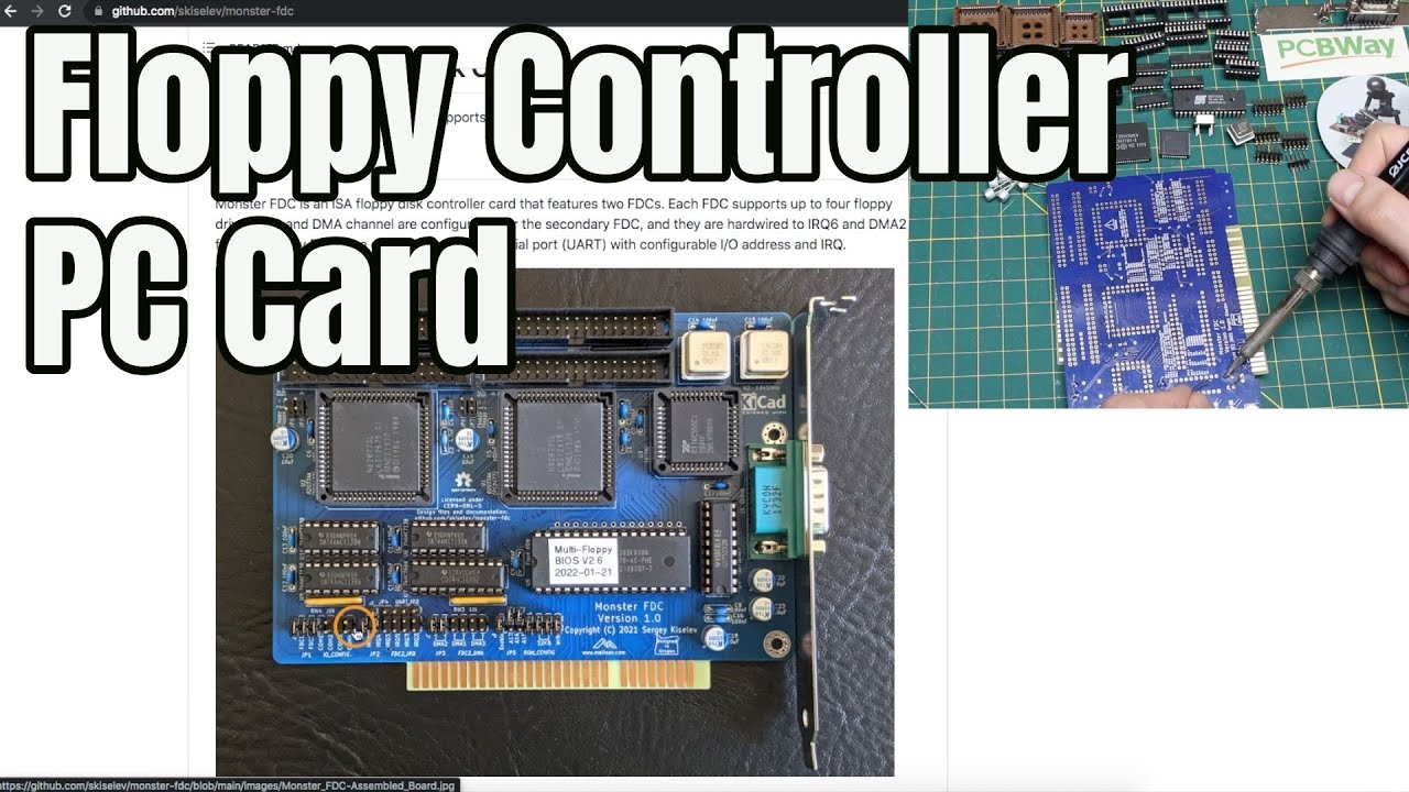 Monster Floppy Disk Controller Card: 8 bit ISA in a PC AT 286
