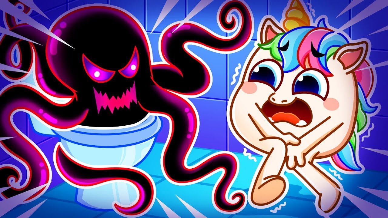 Monster in The Toilet 🚽👹 Toddler Songs And Nursery Rhymes 😽😱😻 Kids Songs by Zozo Kids