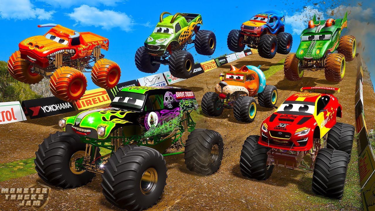 Monster Jam Madness: Epic Monster Trucks Racing & High-Speed Stunts on Forest Hill Track!