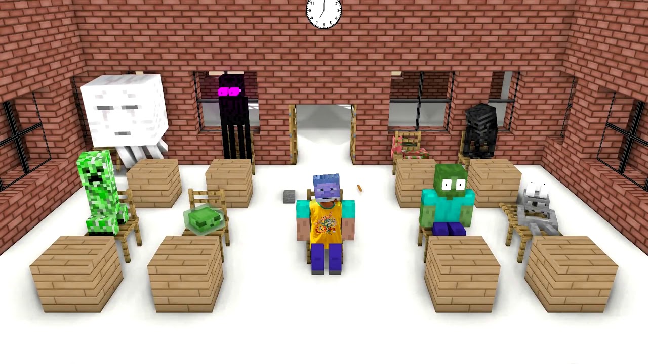 monster school REACTING TO FANS VIDEO PART 1 - Minecraft Animation