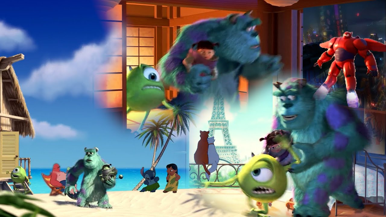 Monsters, Inc. doors connect to other Disney movies / Disney Crossover