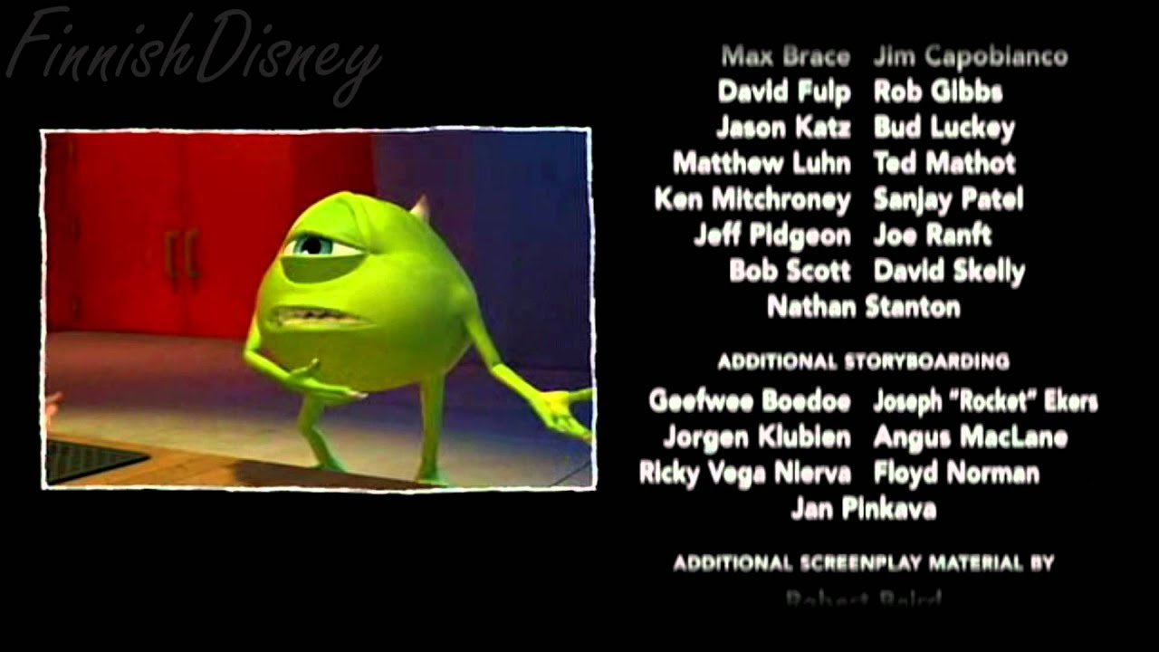 Monsters Inc (Monsterit Oy) - Bloopers (Poistetut Kohtaukset) [FINNISH]