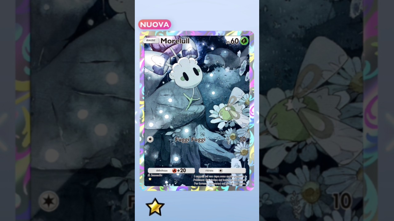 Morelull Illustration Rare Card - Celestial Guardians #pokemonpocket #morelull #pokemoncards #shorts