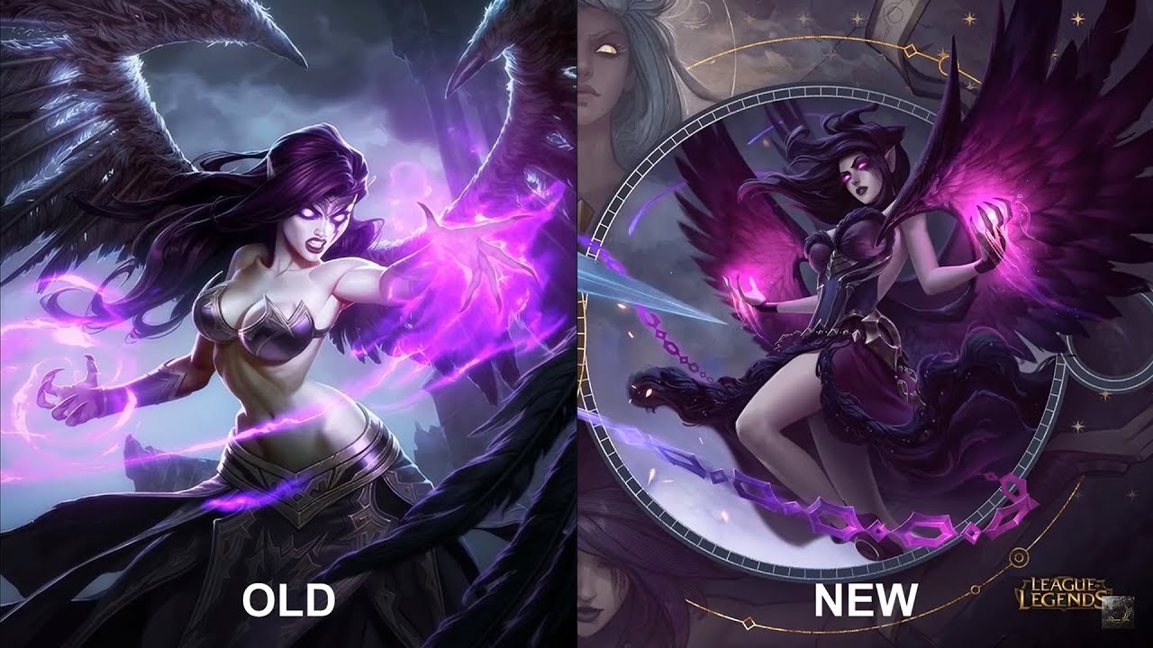 Morgana 2019 Rework NEW vs OLD Skins Comparison - League of Legends