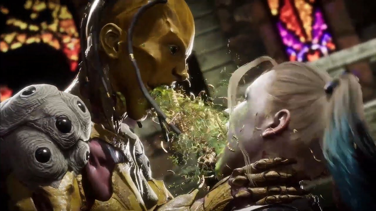 Mortal Kombat 11 Ryona Fatalities on Harley Quinn (Cassie Cage)