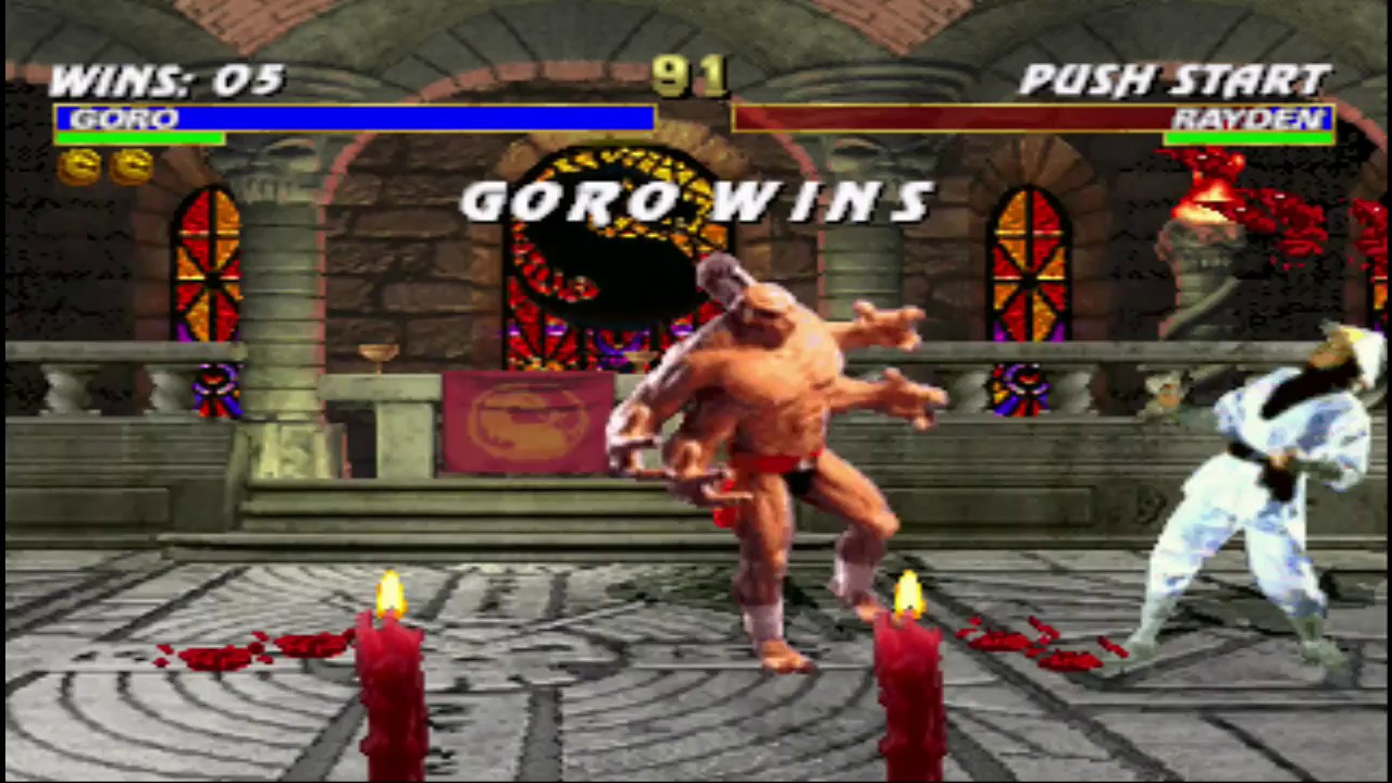 Mortal Kombat Trilogy (PS1) Goro - Very Hard - No Continues