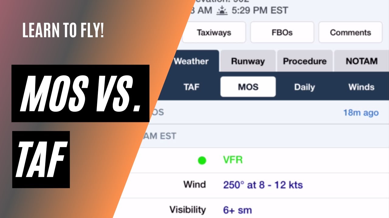 MOS vs TAF | Aviation Weather Forecast Products | ForeFlight Tips
