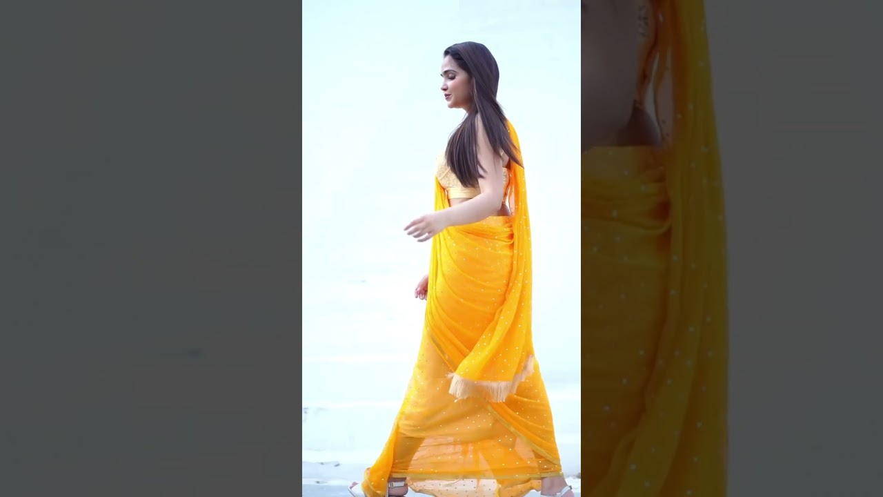 Most Beautiful and gorgeous girl's shree status|hot_girl_yellow_saree_status| Yellow Saree lover💛💛
