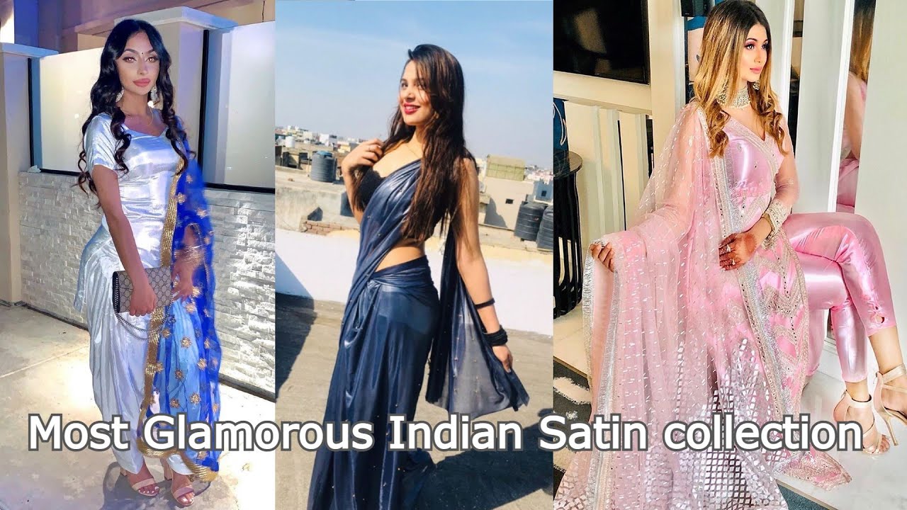 Most Glamorous Indian satin dresses collection 😍🔥| #3