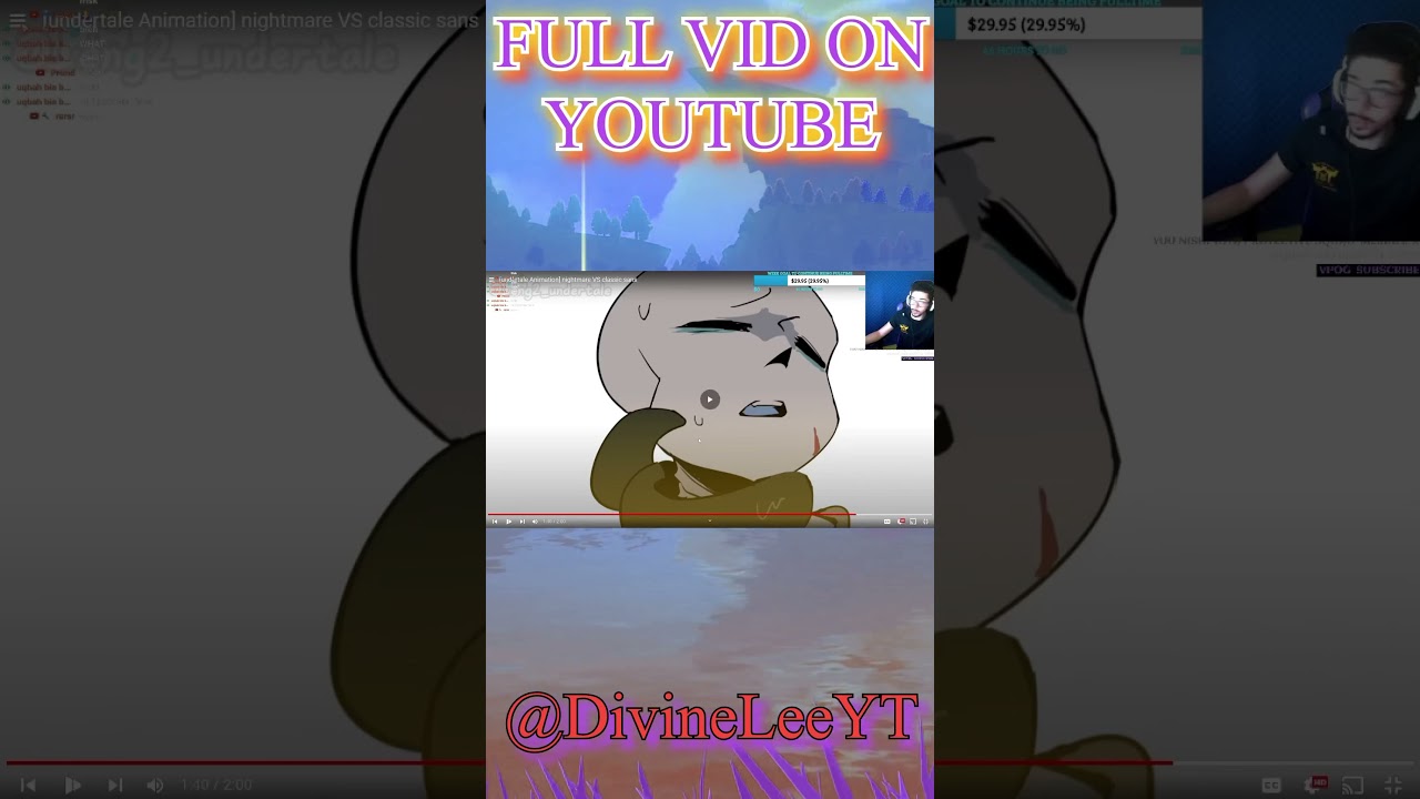 MOST SUS SANS FIGHT ANIMATION… | Animation: Nightmare vs Classic | Reactor: Divine Lee #sans