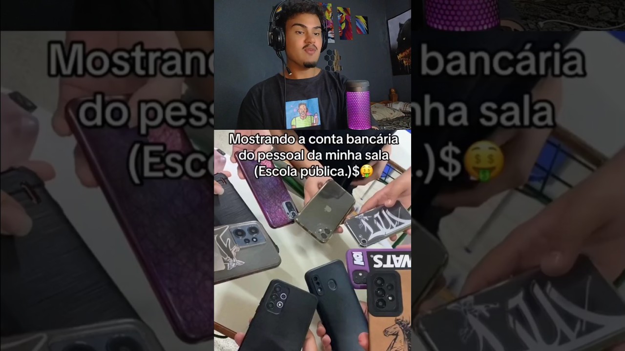 Mostrando a conta bancária do pessoal da minha sala (escola pública)