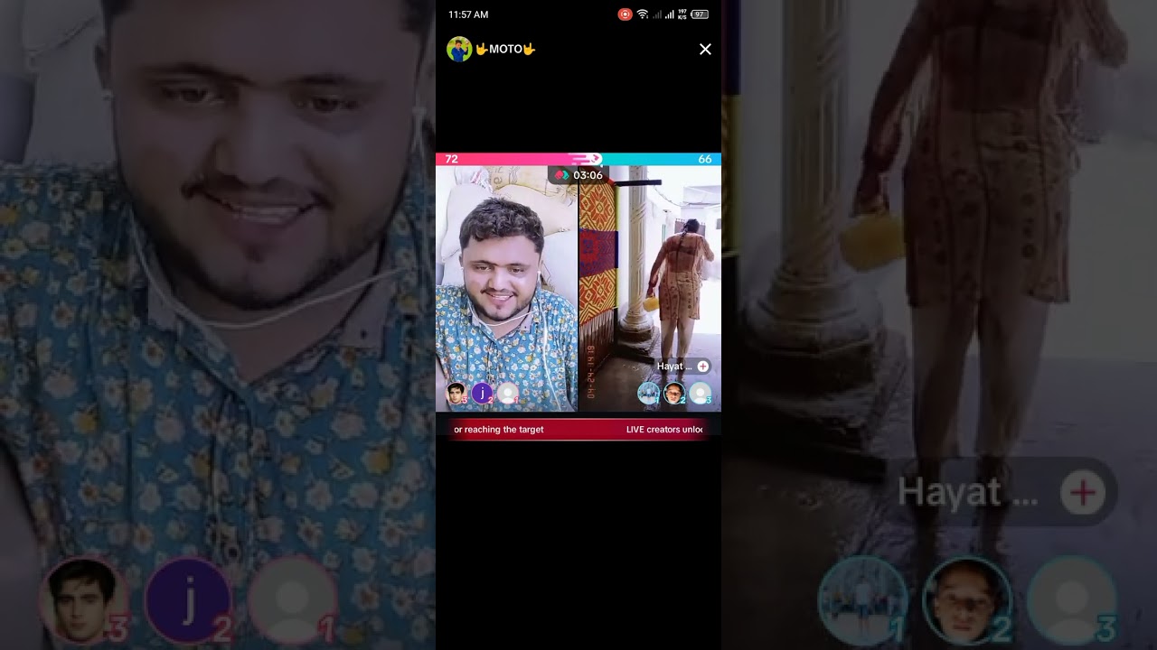moto 804 with hayat Malik live TikTok video funny panshmant shower 🚿🚿🚿🚿👌