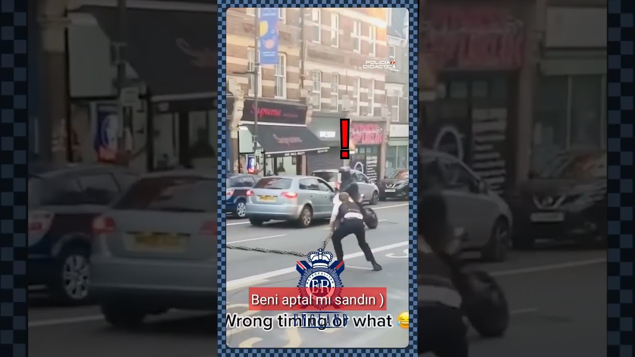 Motorcu Polisten son anda manevrayla kaçtı