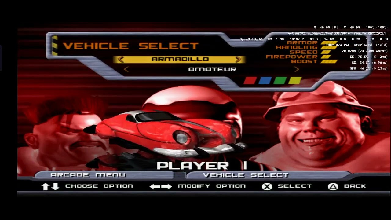 Motorsiege - Warriors of Primetime - Aethersx2 Android PS2 Emulator SD888 Realme GT