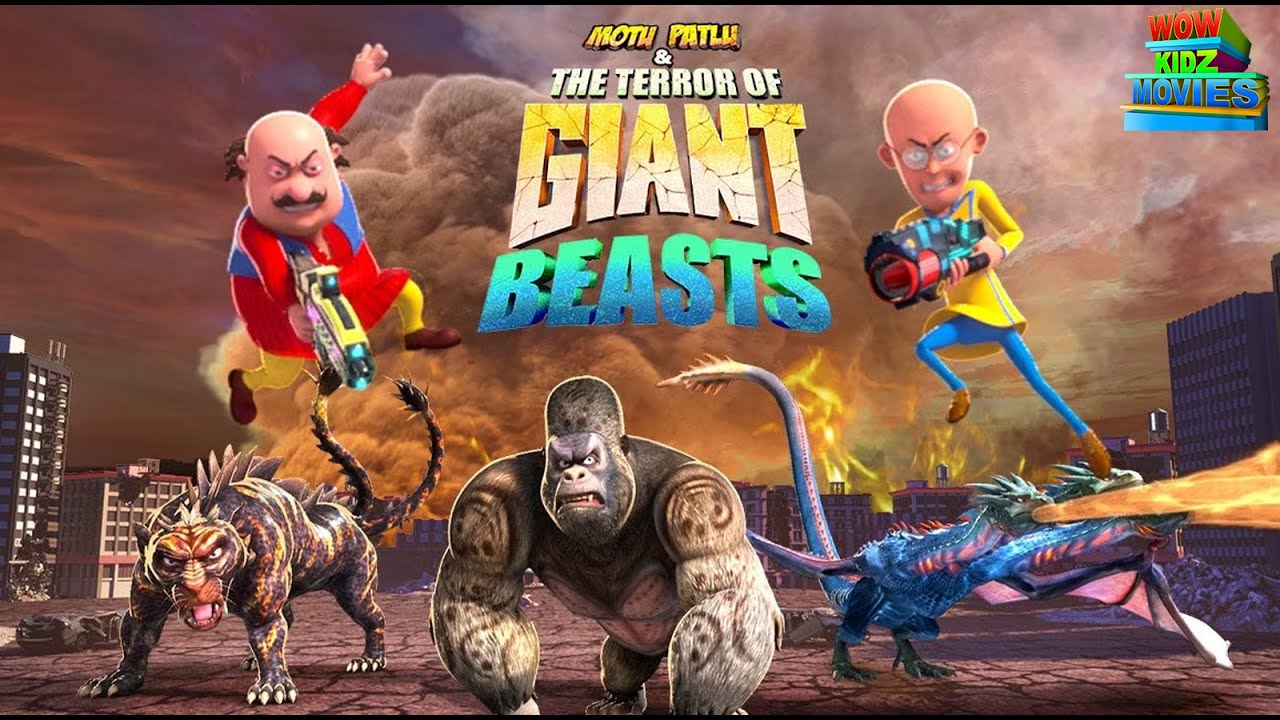 Motu Patlu & The Terror Of Giant Beasts | Cartoons For Kids | Motu Patlu Movie | WowKidz Movies