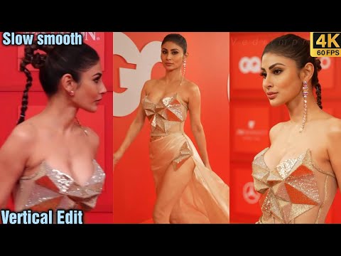 Mouni Roy Thigh High Slit Gown at GQ MEN OF THE YEAR 2024 Vertical Video 4K60FPS