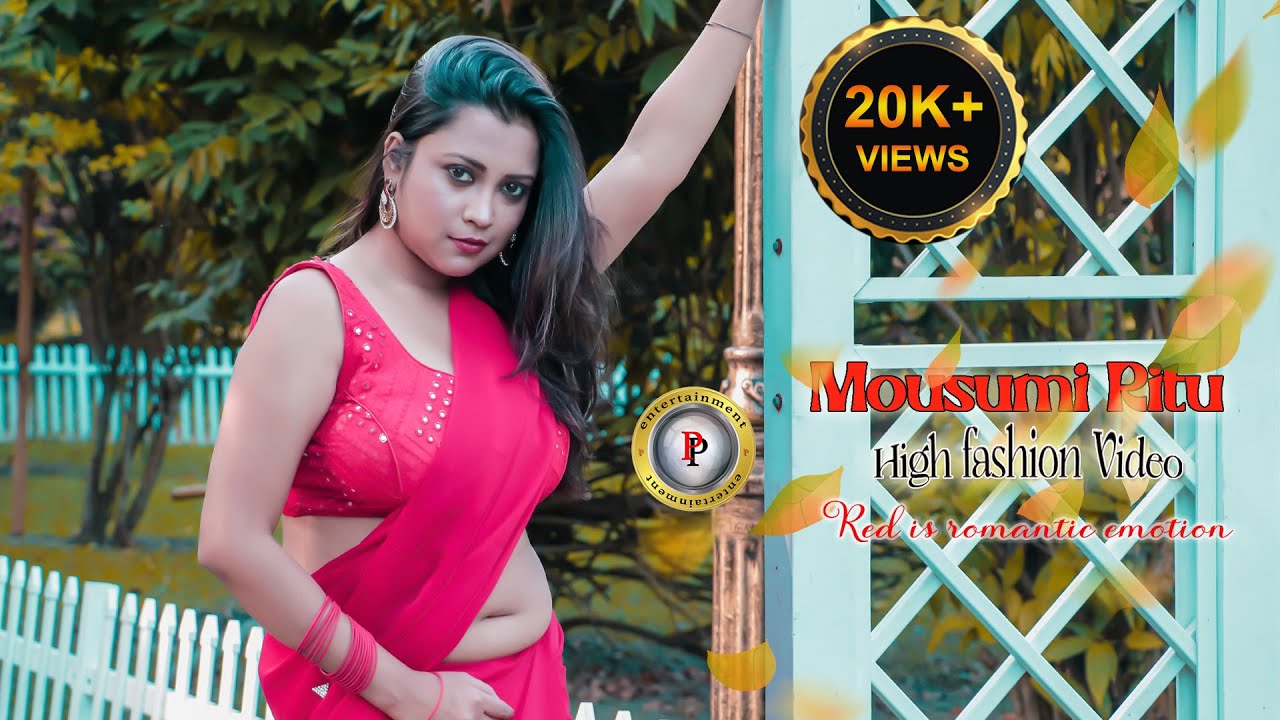 Mousumi_Ritu | Red Chiffon Saree | pp entertainment | FASHION VLOG | 2023 |